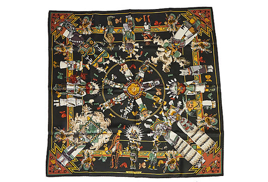 Hermes Kachinas by Oliver Silk Scarf