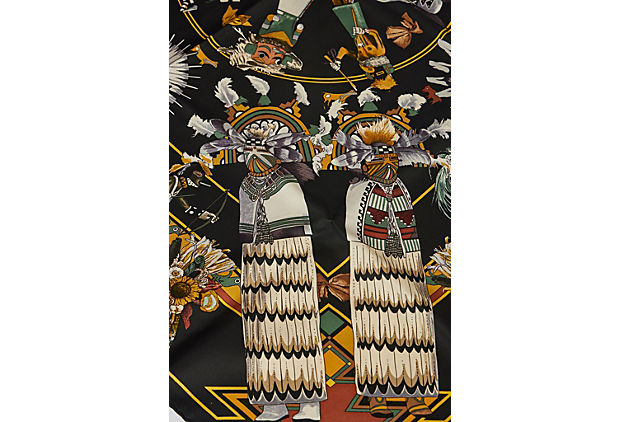 Hermes Kachinas by Oliver Silk Scarf
