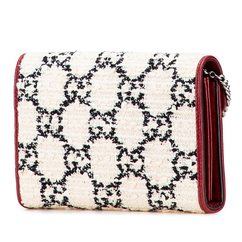 Gucci Dionysus GG Tweed Leather Chain Shoulder Bag