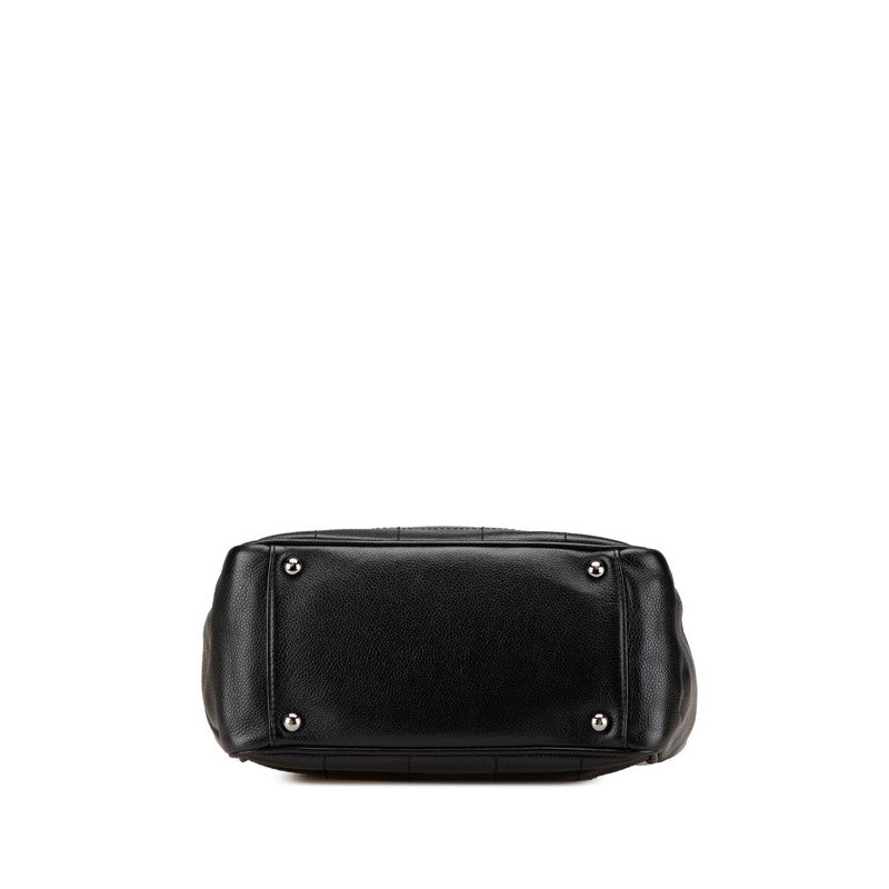 Chanel Choco Bar Caviar Skin Tote Bag Classic Flap