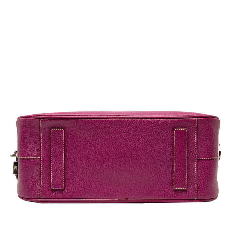Prada Triangle Logo Leather Handbag