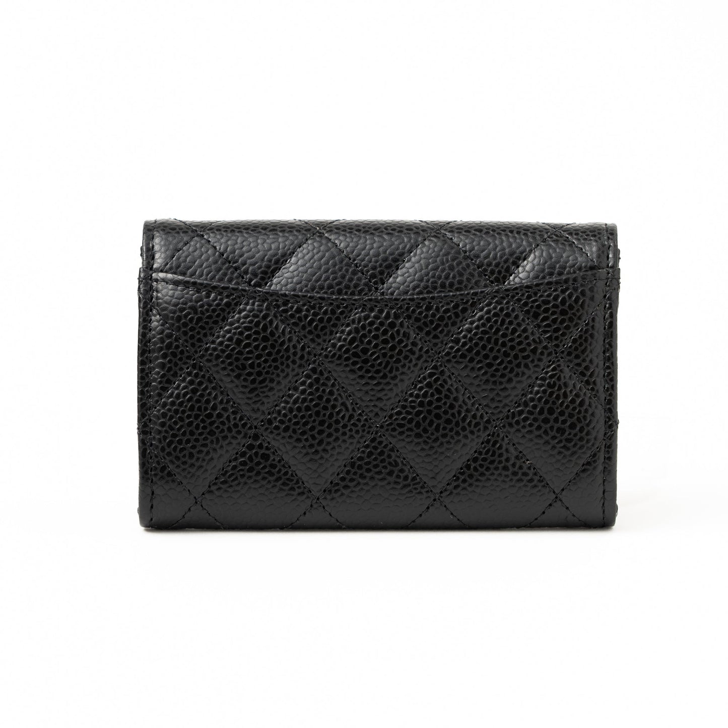 Chanel Classic Flap Card Holder Caviar Black  (Hologram)
