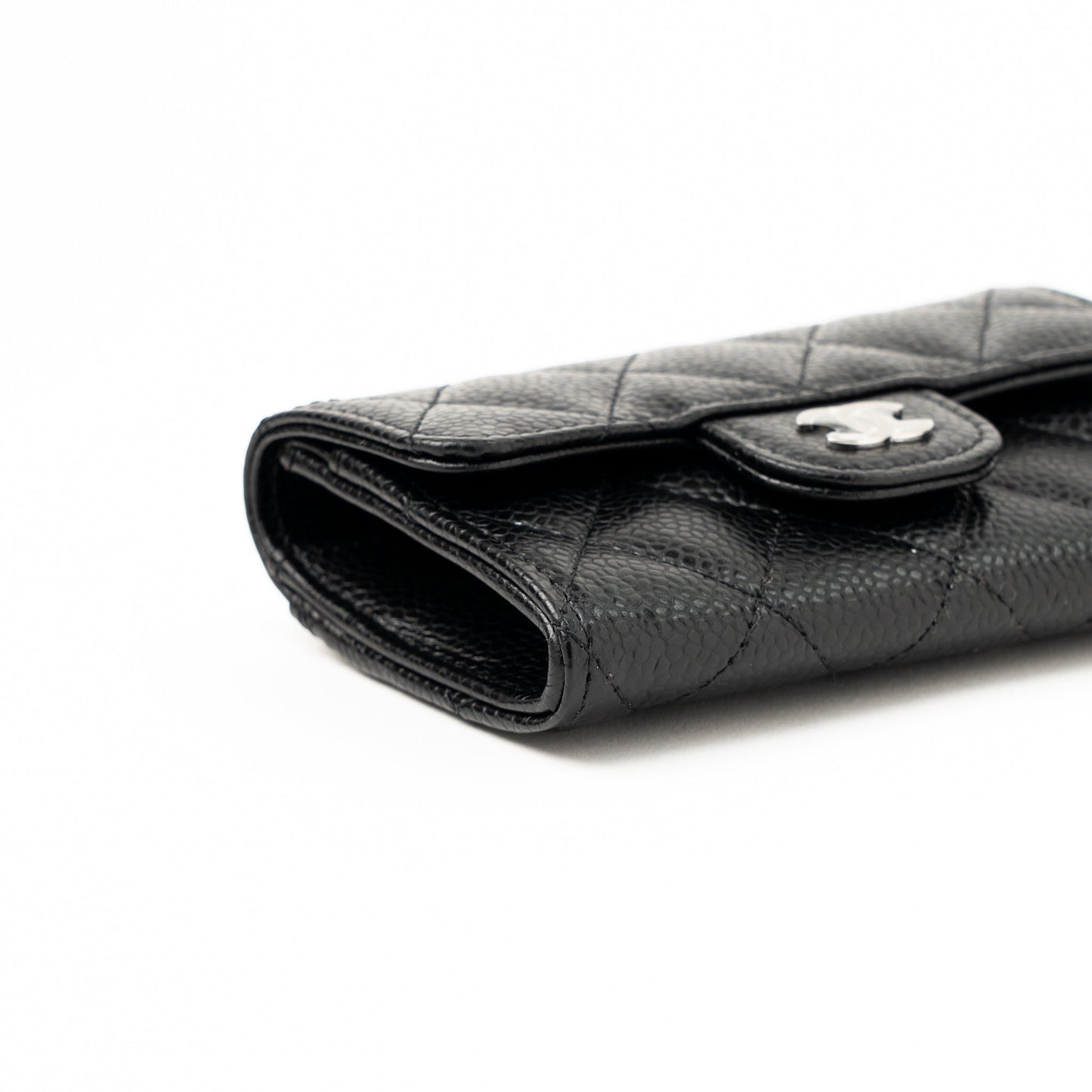Chanel Classic Flap Card Holder Caviar Black  (Hologram)