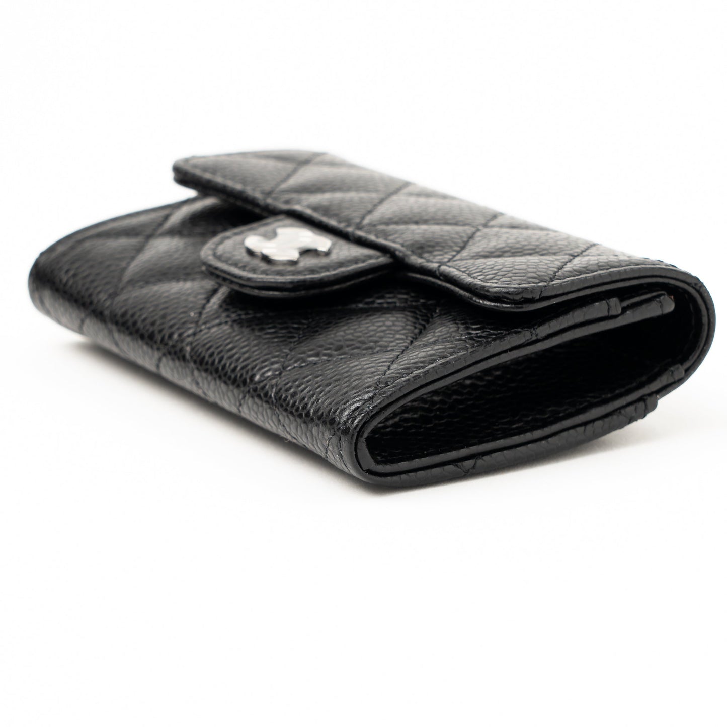 Chanel Classic Flap Card Holder Caviar Black  (Hologram)