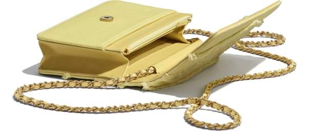 Chanel Wallet On Chain  WOC Classic Caviar SiLouis Vuittoner-Toned Metal Light Yellow