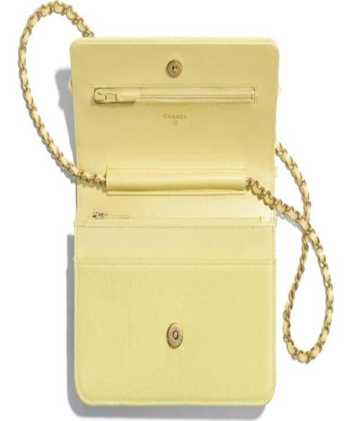 Chanel Wallet On Chain  WOC Classic Caviar SiLouis Vuittoner-Toned Metal Light Yellow