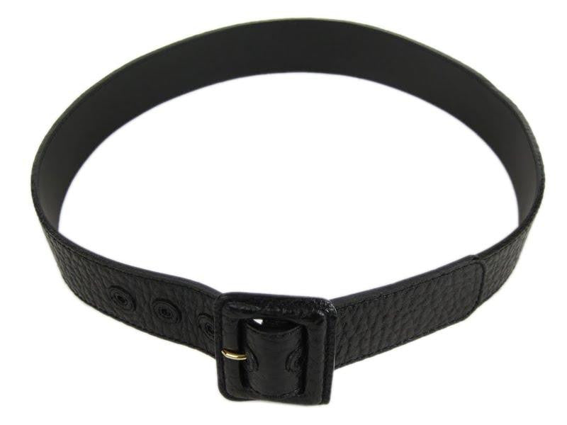 Louis Vuitton Black Leather Vienna Belt