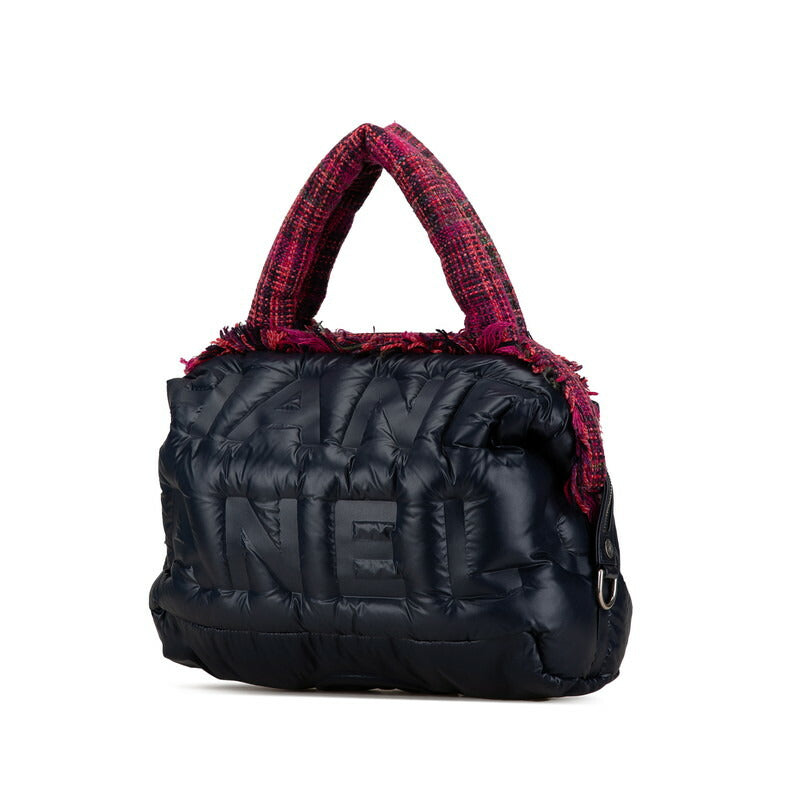 Chanel DouDoune Coco Neige Emboss Logo Nylon Wool 2way Bag Classic Flap