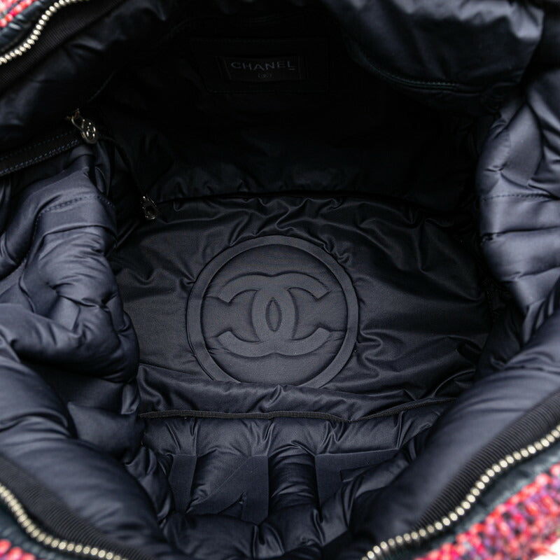 Chanel DouDoune Coco Neige Emboss Logo Nylon Wool 2way Bag Classic Flap