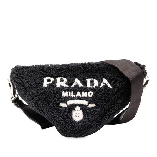 Prada Terry Triangle Fabric Shoulder Bag