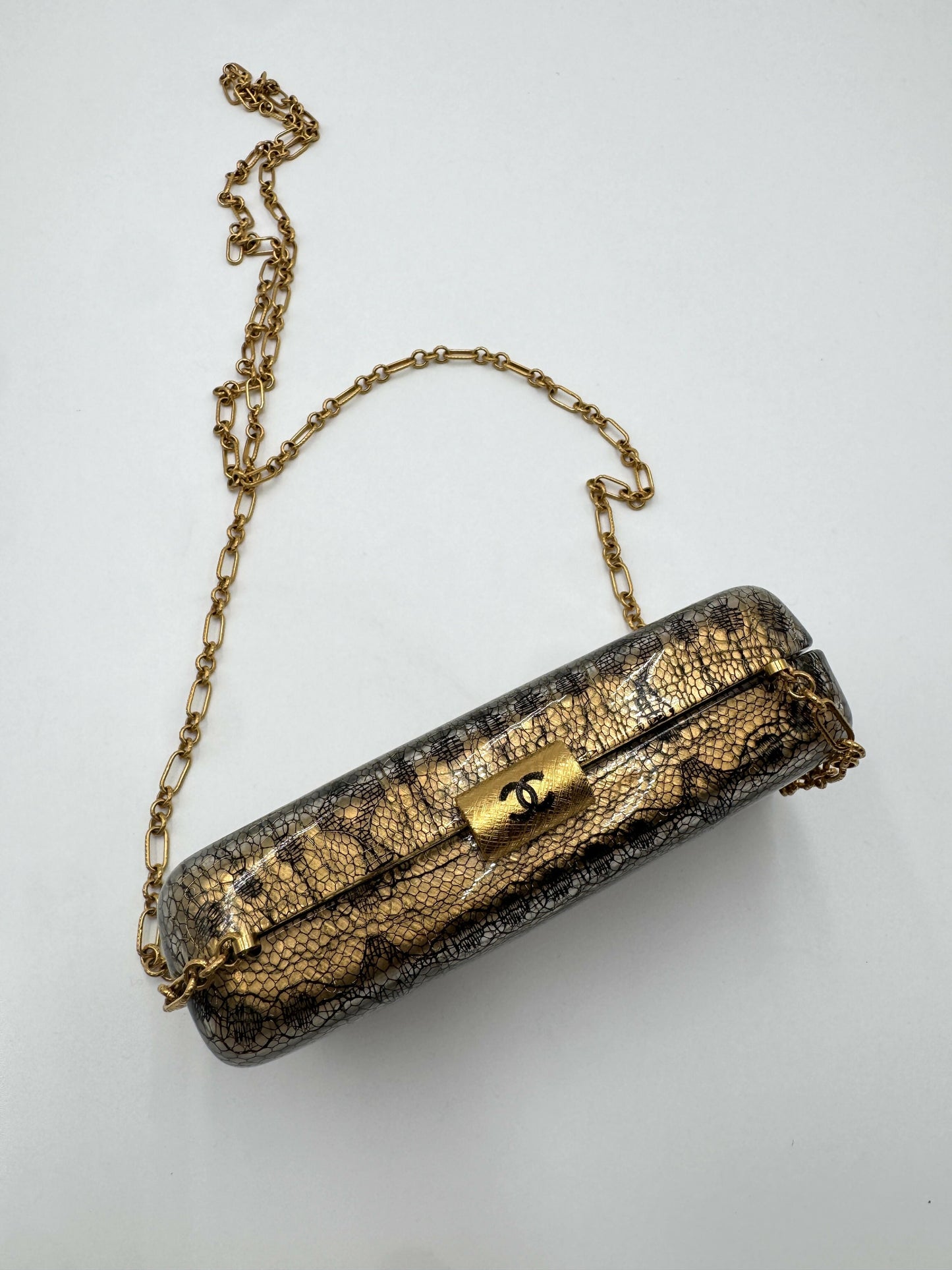 Chanel  2004-2005 Lace Gold Minaudière