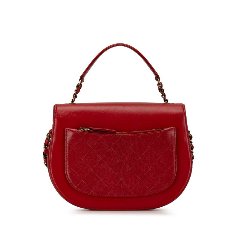 Chanel Coco Mark Leather 2way Bag Classic Flap