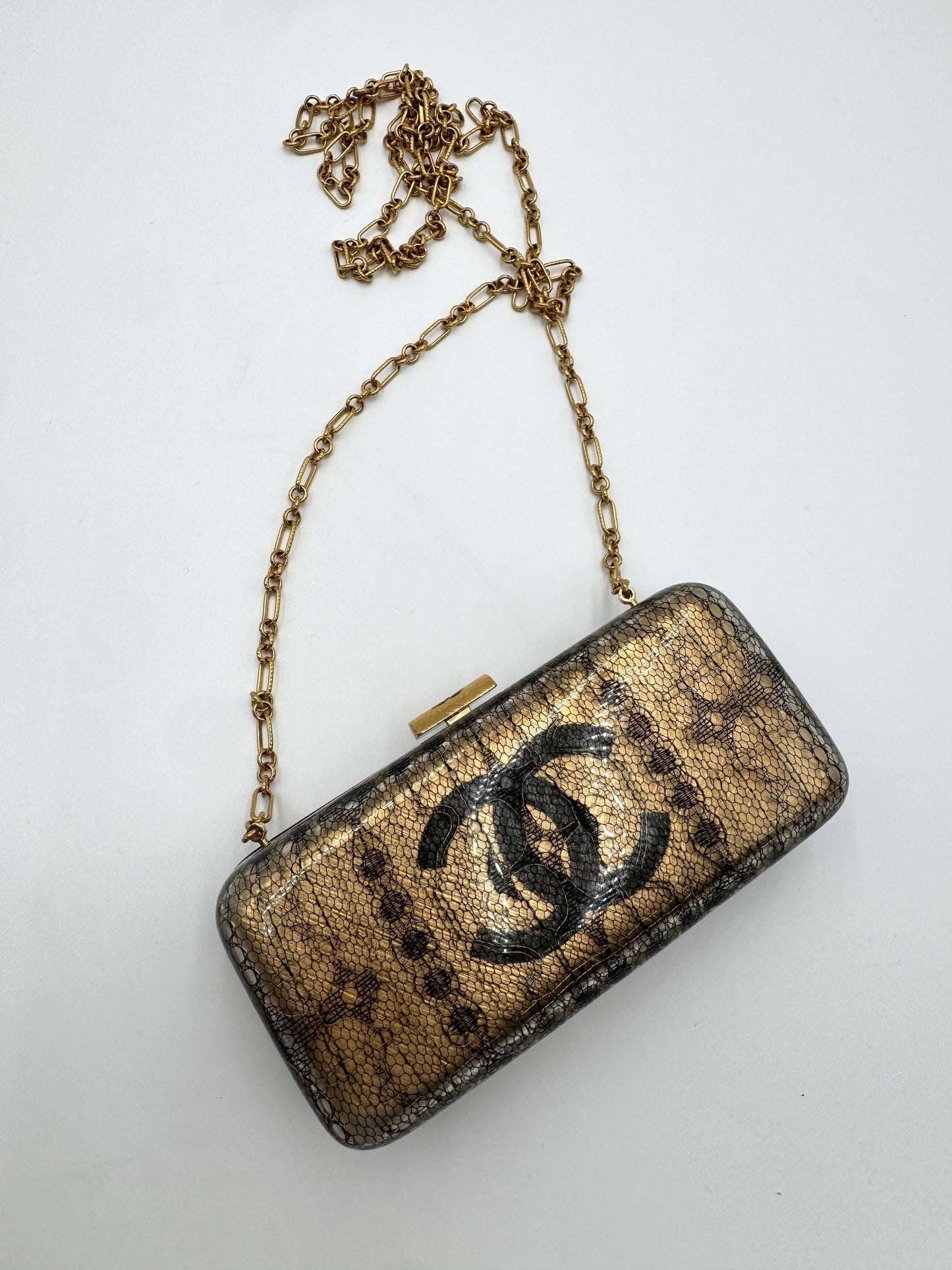 Chanel  2004-2005 Lace Gold Minaudière