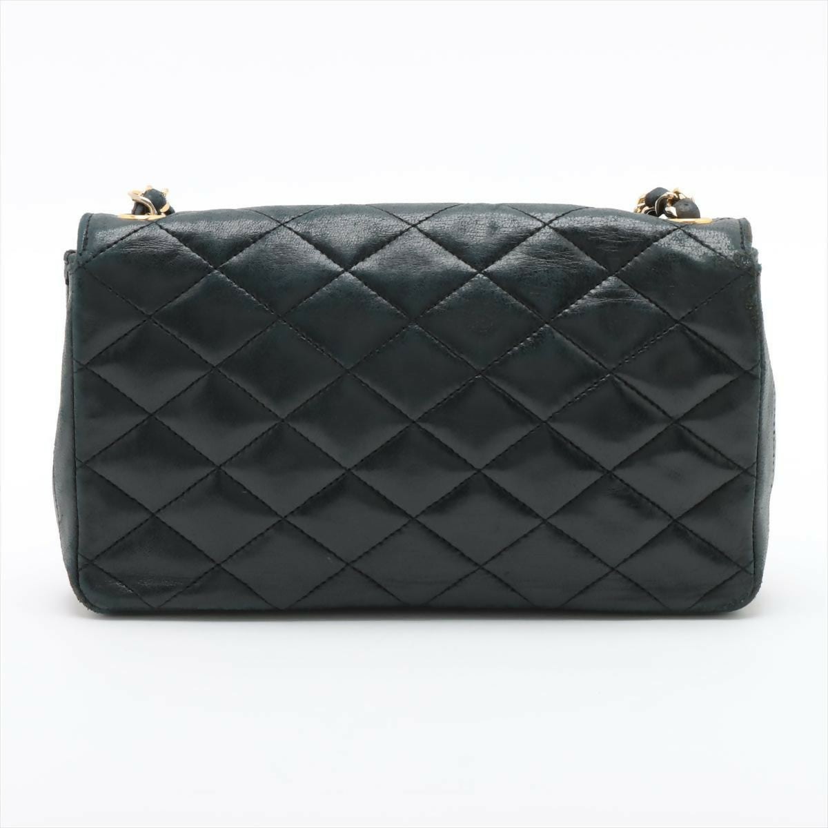 Chanel  Black Navy Lambskin Big Coco Matelasse Flap Shoulder Bag