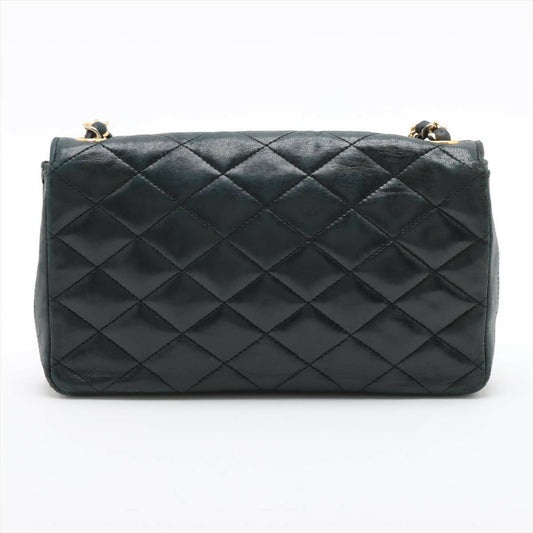 Chanel  Black Navy Lambskin Big Coco Matelasse Flap Shoulder Bag