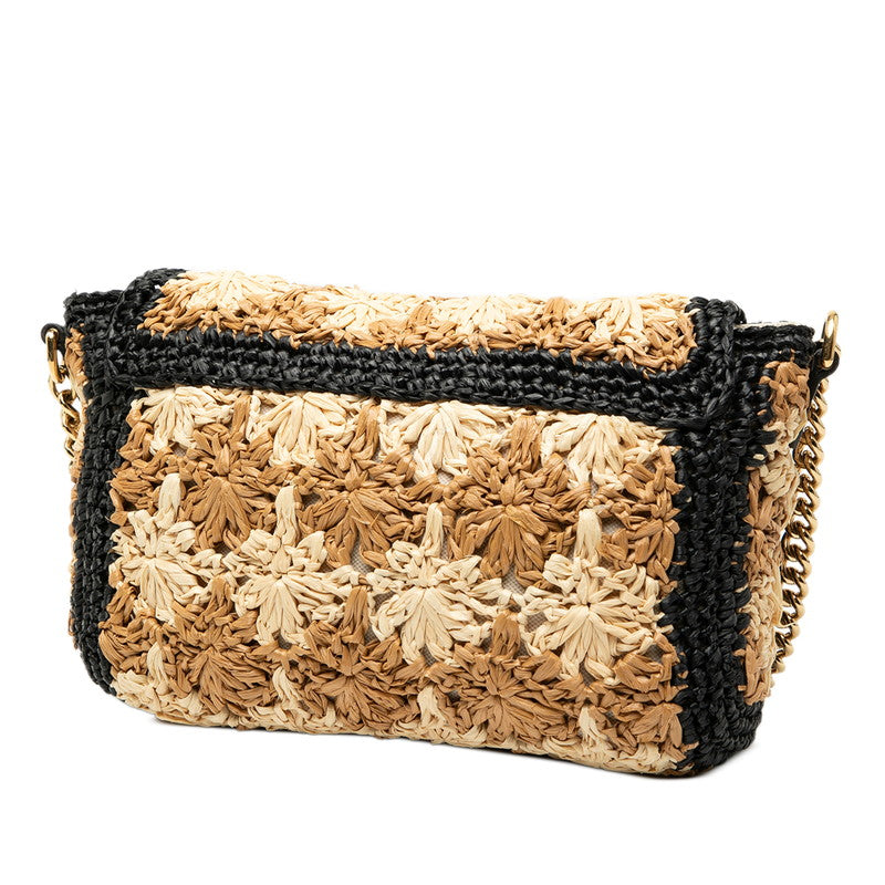 Gucci GG Marmont Raffia Shoulder Bag