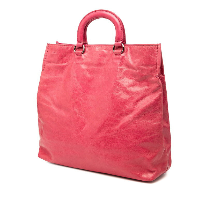 Prada Triangle Logo Plate Leather 2way Bag