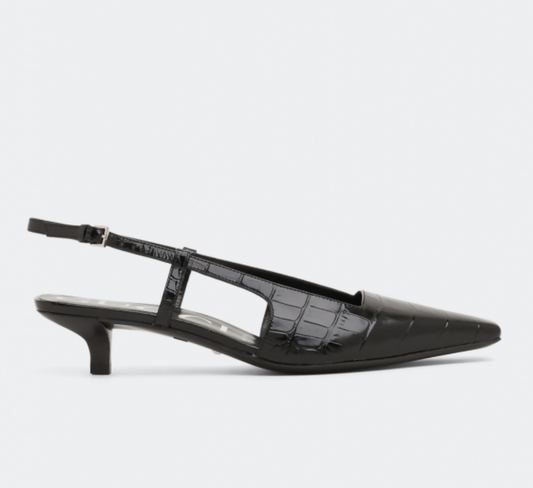 Gucci Sling-back crocodile print pumps Â FULL SET