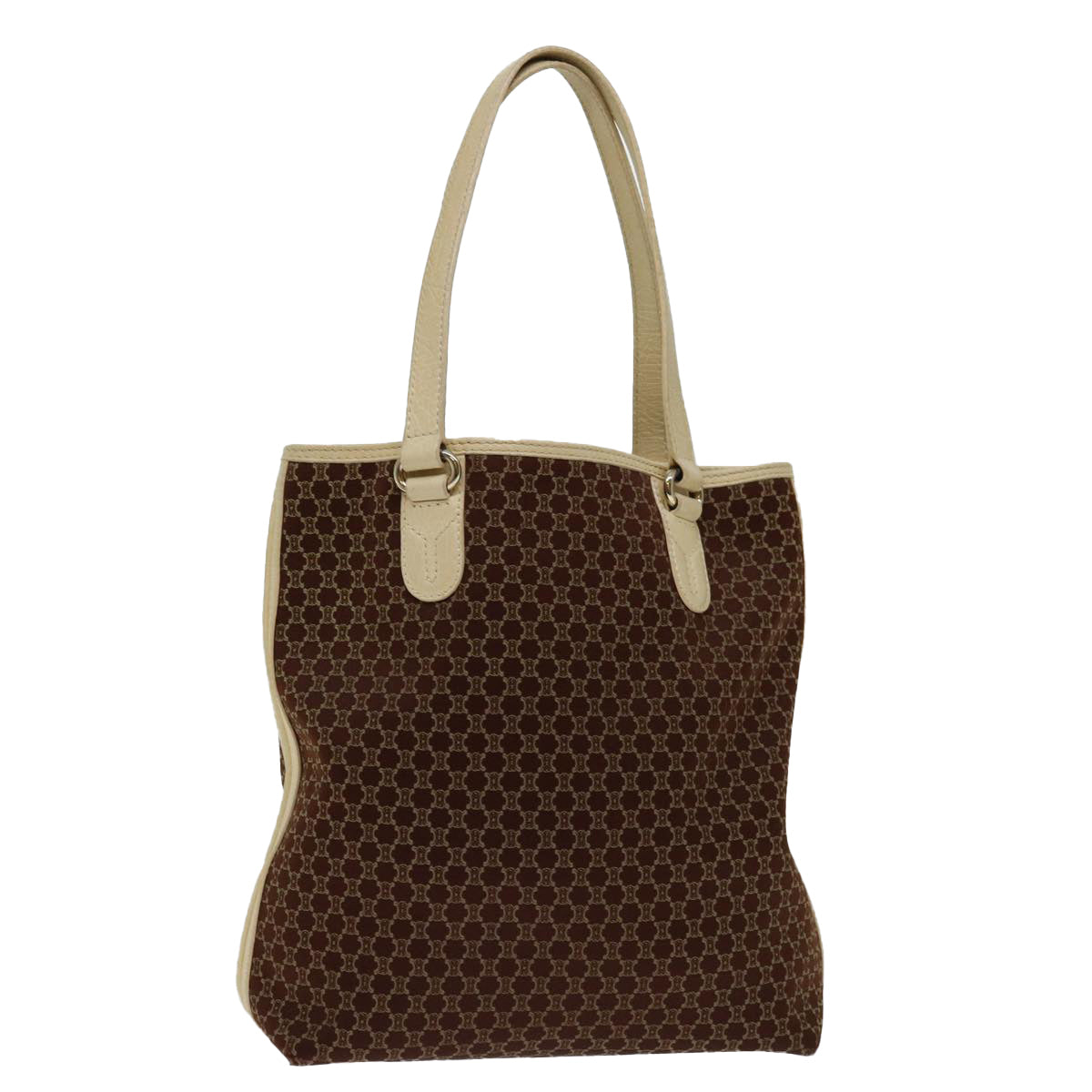 Luxury CELINE Macadam Canvas Tote Bag Brown 11107