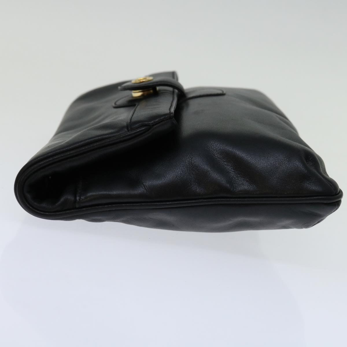 Luxury CELINE Shoulder Bag Leather Black 11353