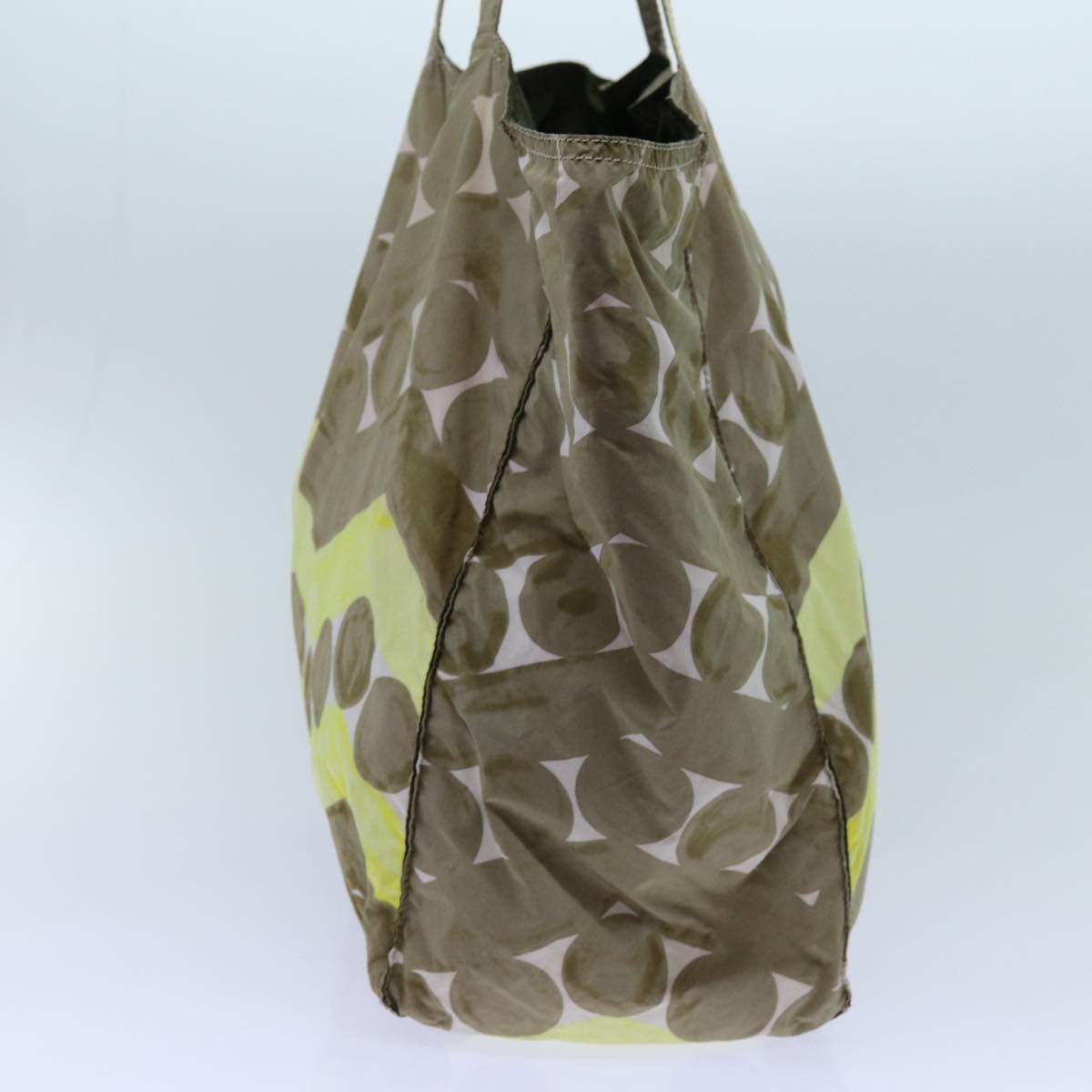 PRADA Tote Bag Nylon Beige Auth yk11926