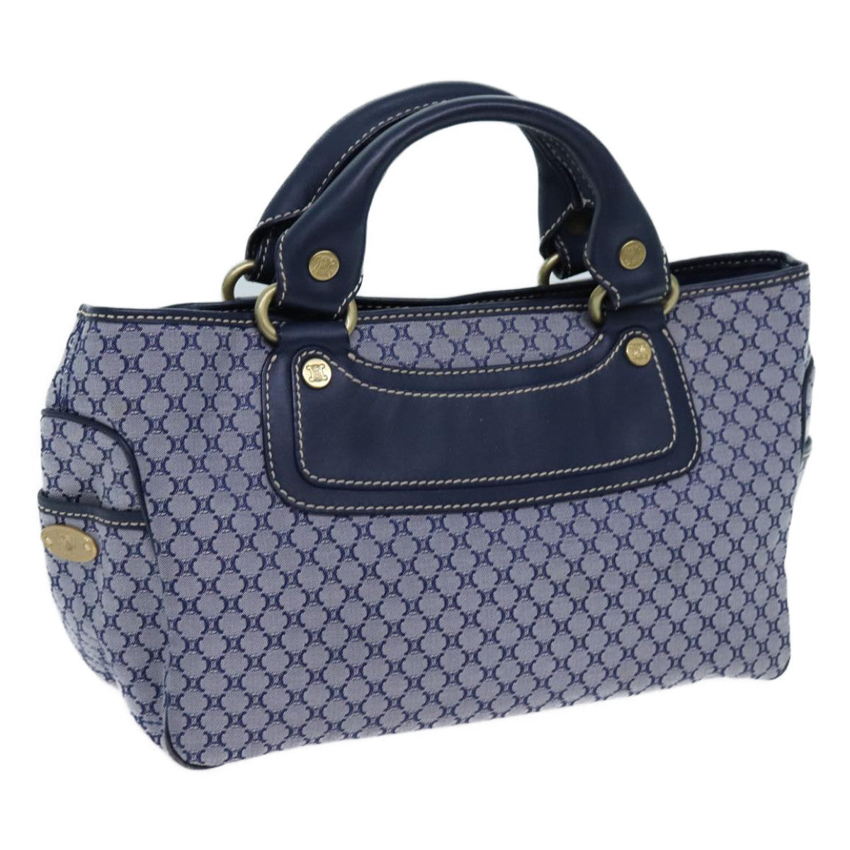 Luxury CELINE Macadam Canvas Boogie bag Hand Bag Navy 11950