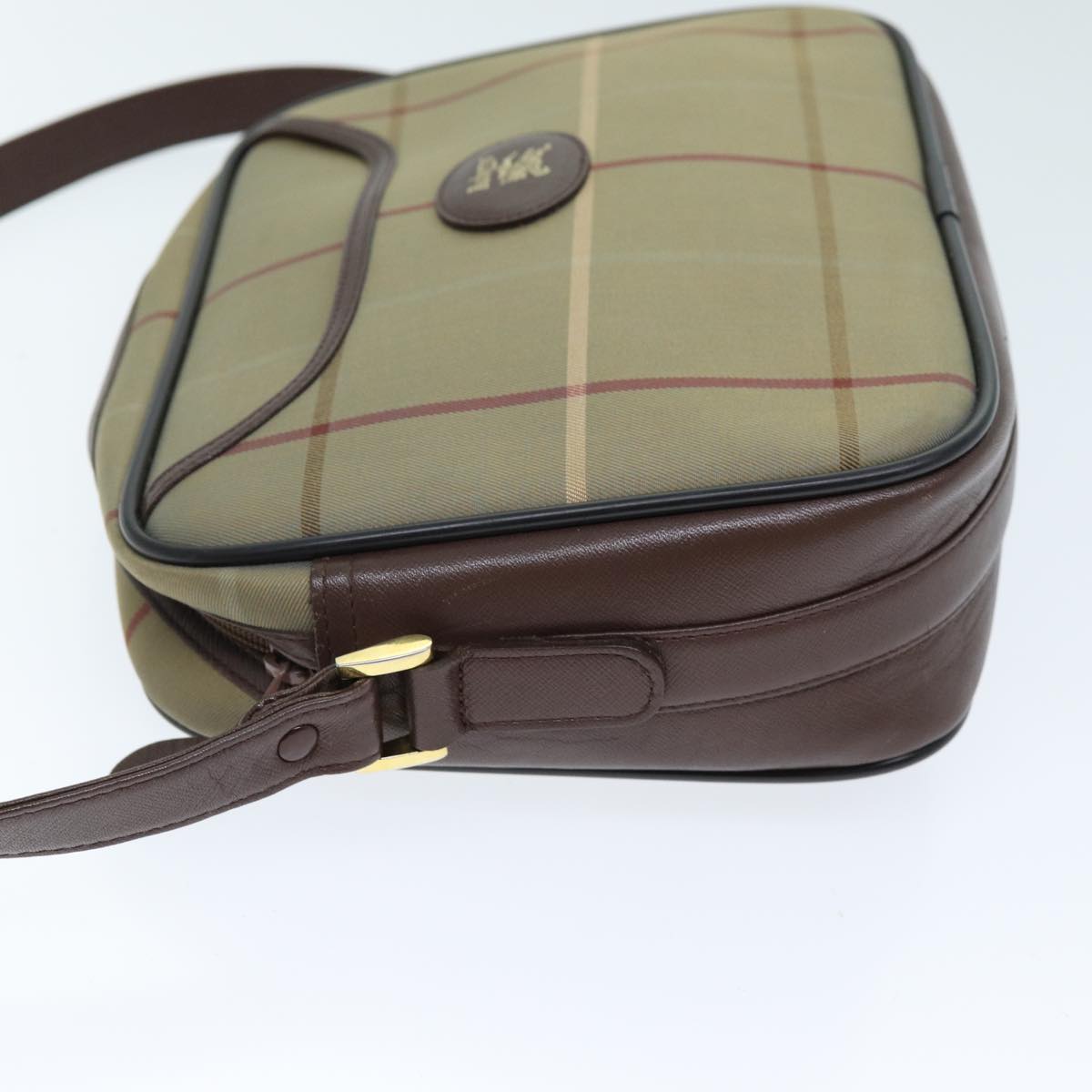 Luxury BurberrySs Nova Check Shoulder Bag Canvas Beige Auth yk12298