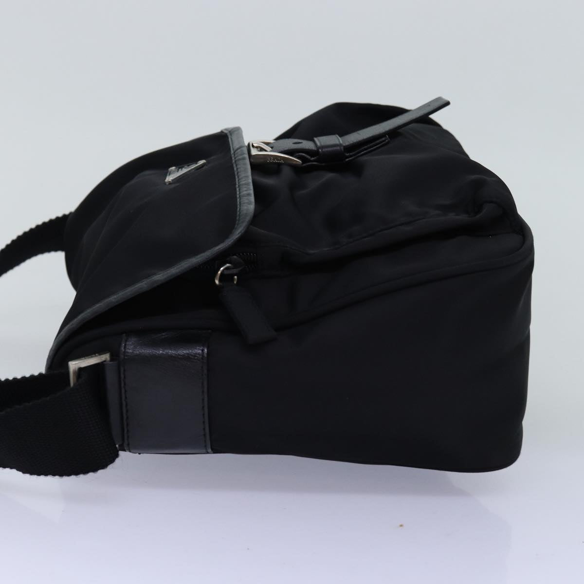 PRADA Shoulder Bag Nylon Black Auth yk12365