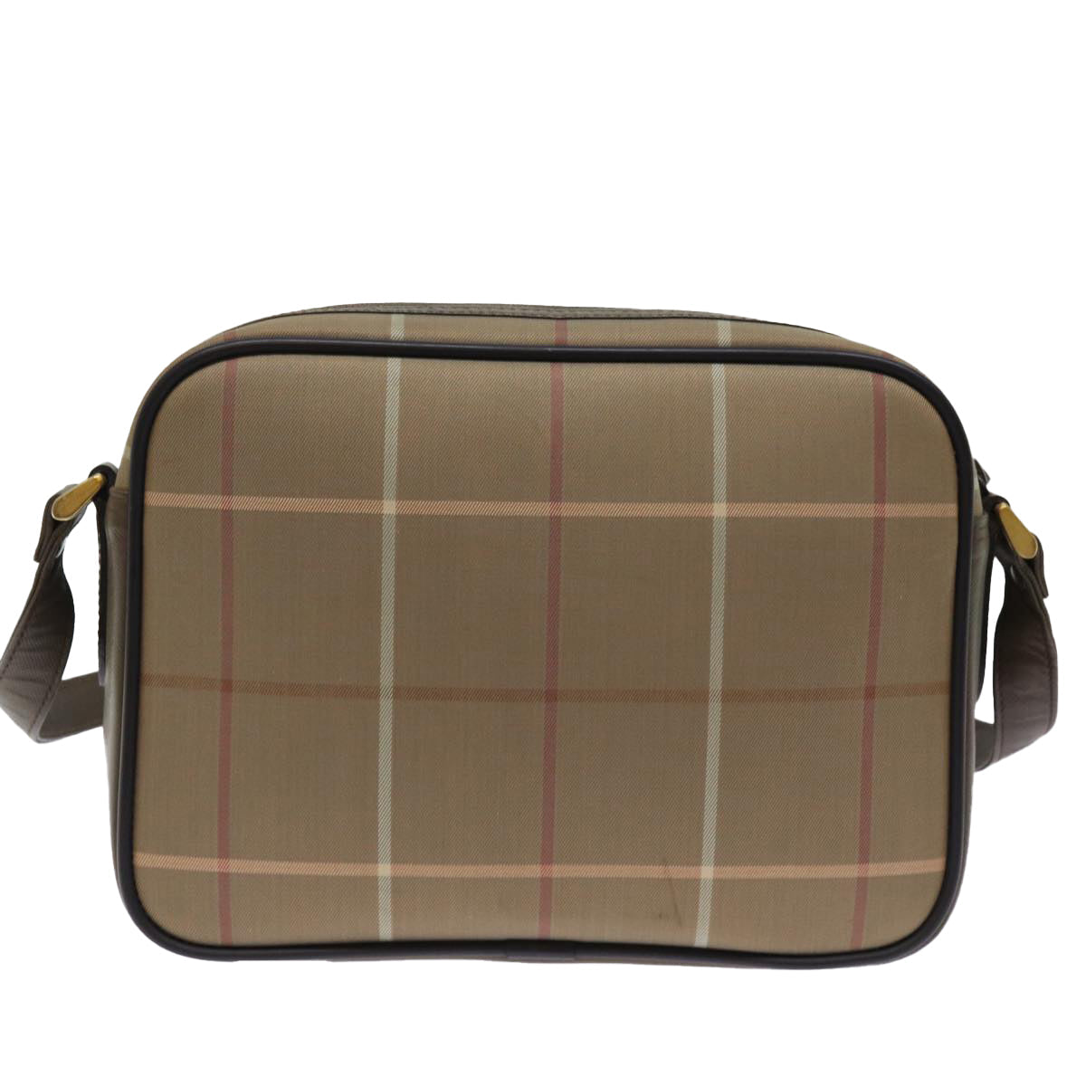 Luxury BurberrySs Nova Check Shoulder Bag Canvas Beige Auth yk12716