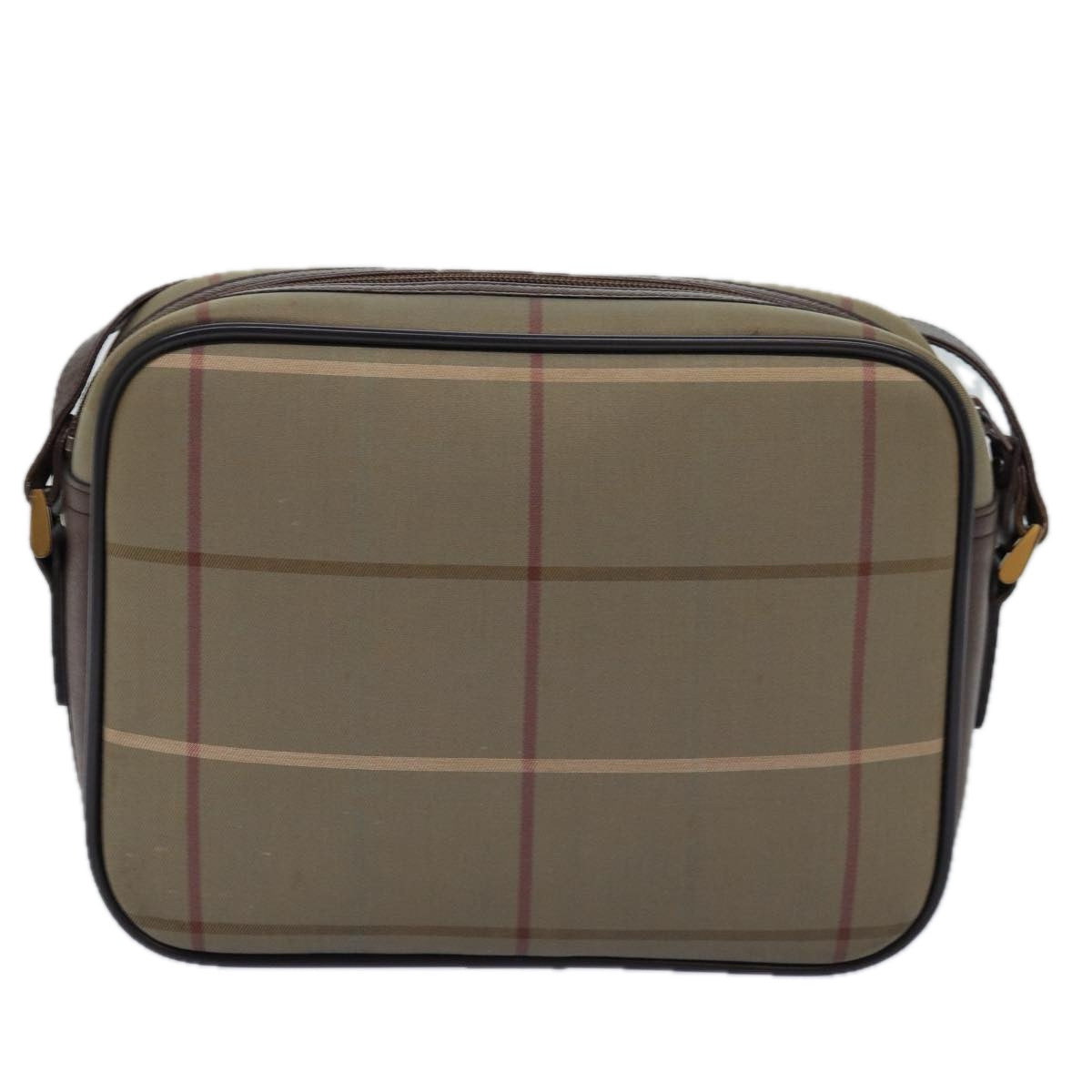 Luxury BurberrySs Nova Check Shoulder Bag Canvas Beige Auth yk12733