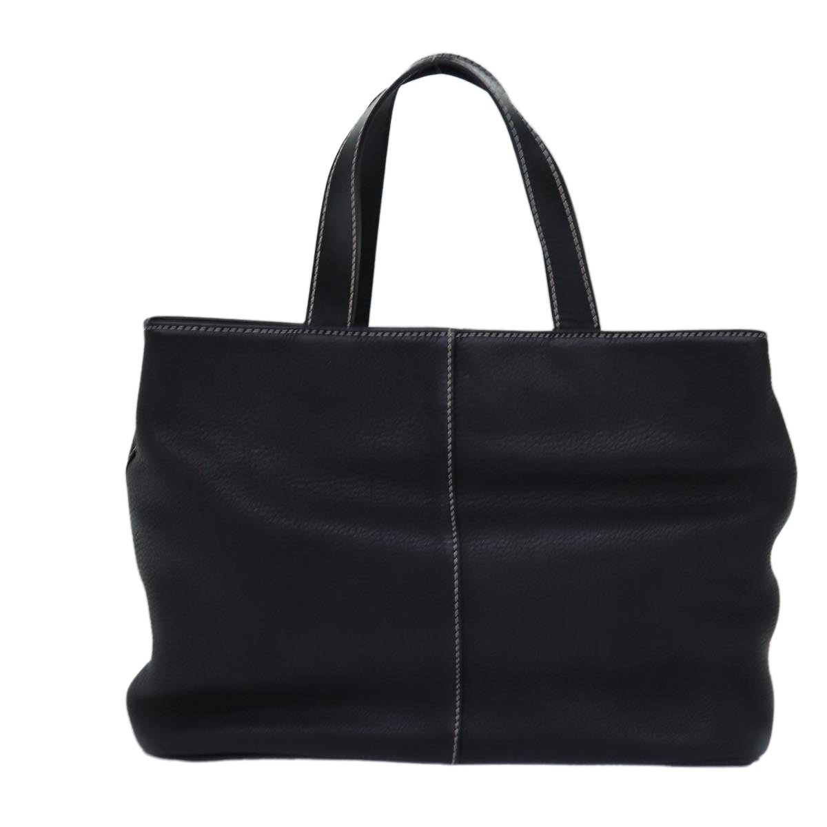 Luxury BurberrySs Hand Bag Leather Black Auth yk12762