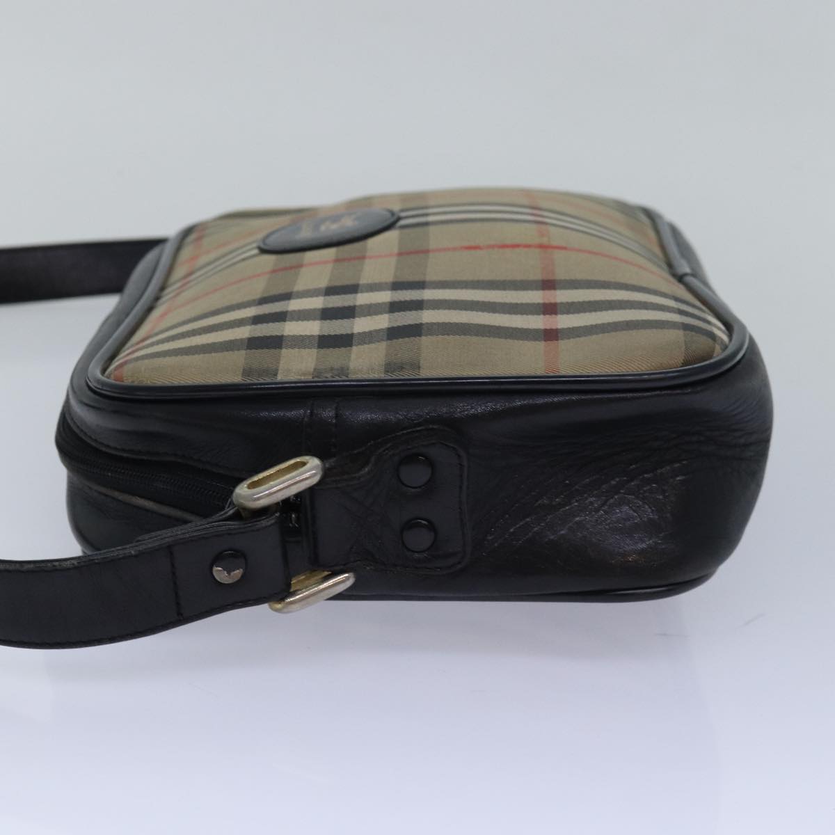 Luxury BurberrySs Nova Check Shoulder Bag Canvas Beige Auth yk13298