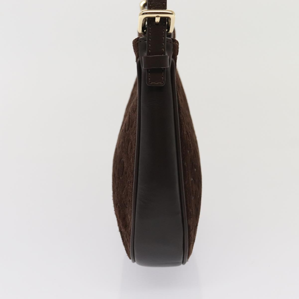 Luxury CELINE C Macadam Canvas Shoulder Bag Brown 13620