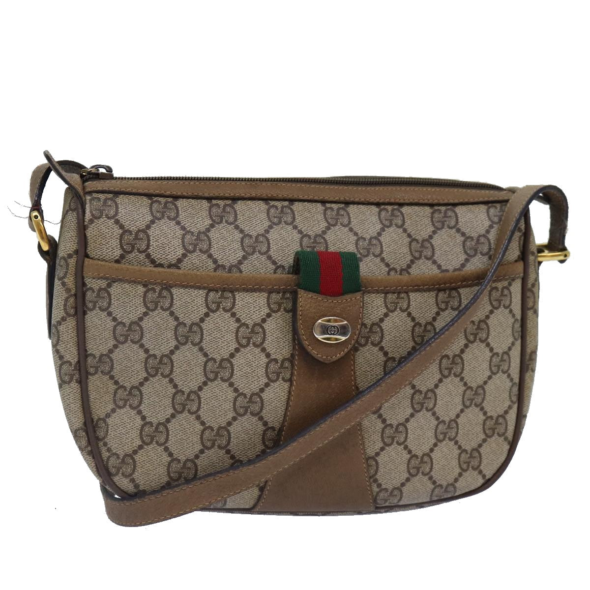Gucci Leather Canvas Shoulder Bag