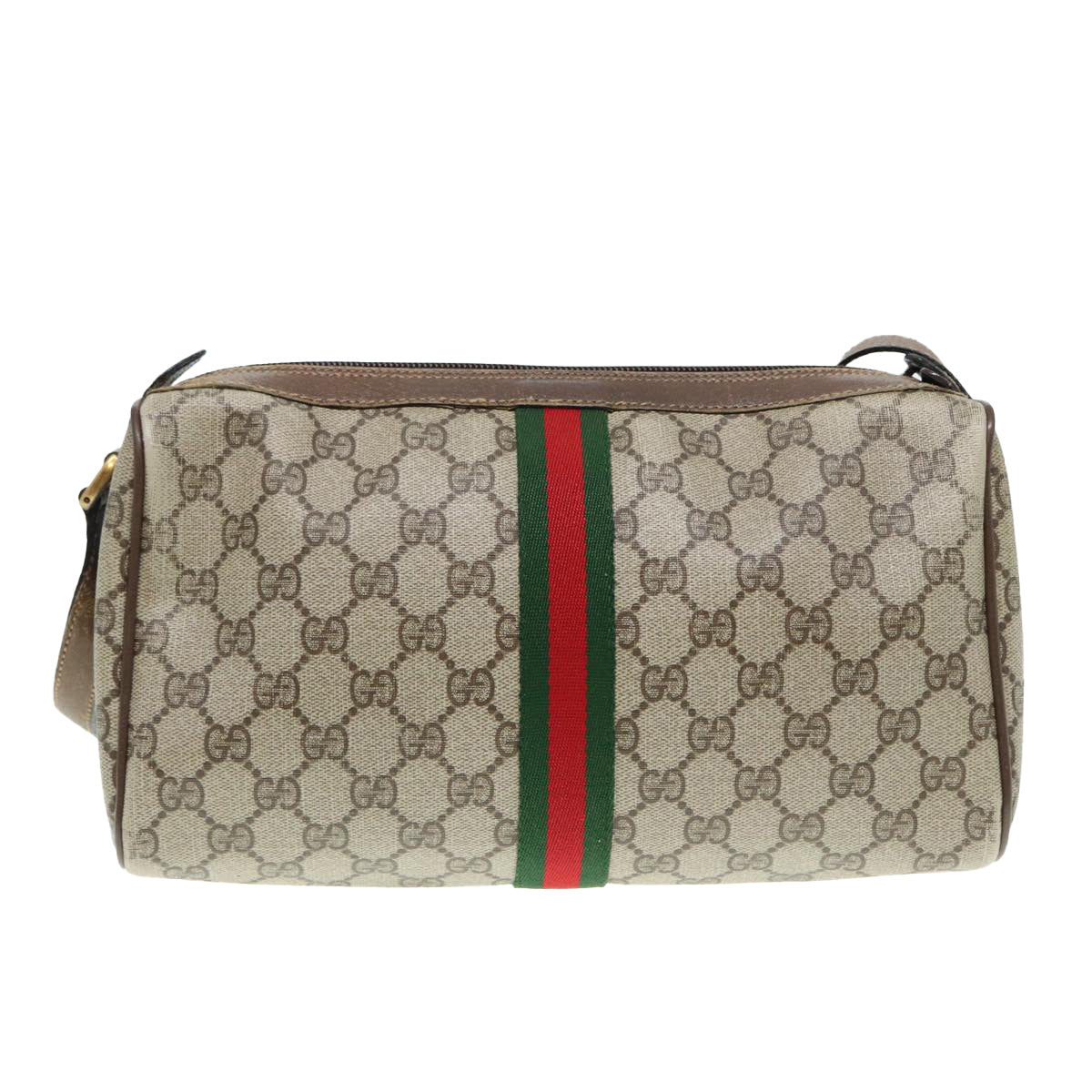 Gucci Leather Canvas Shoulder Bag
