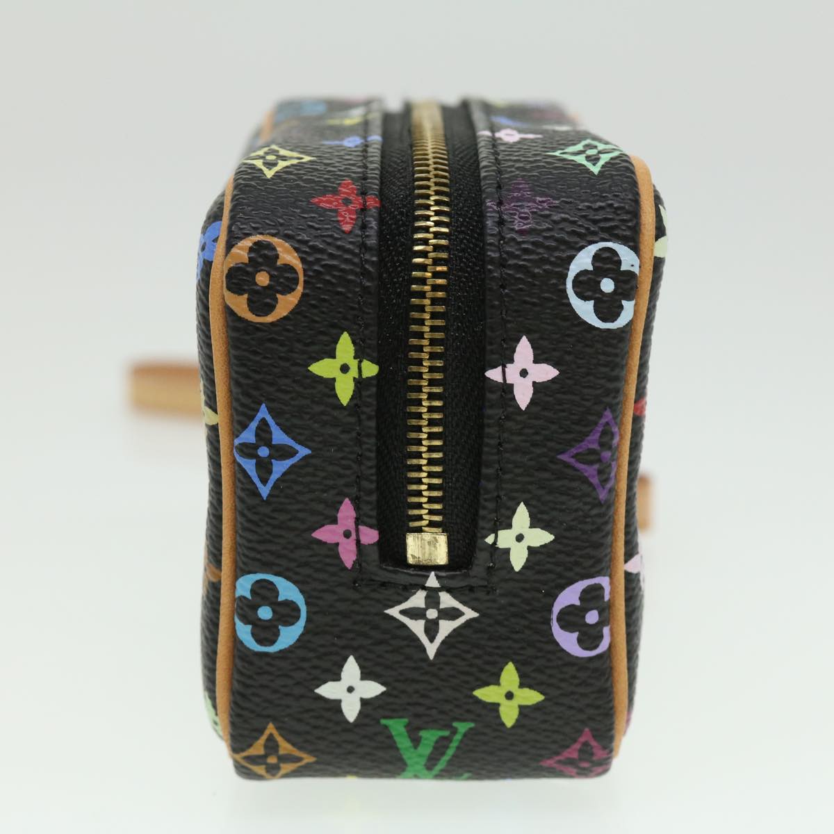 LOUIS VUITTON Monogram Multicolor Trousse Wapity Pouch Black M58034 Auth yk5142A