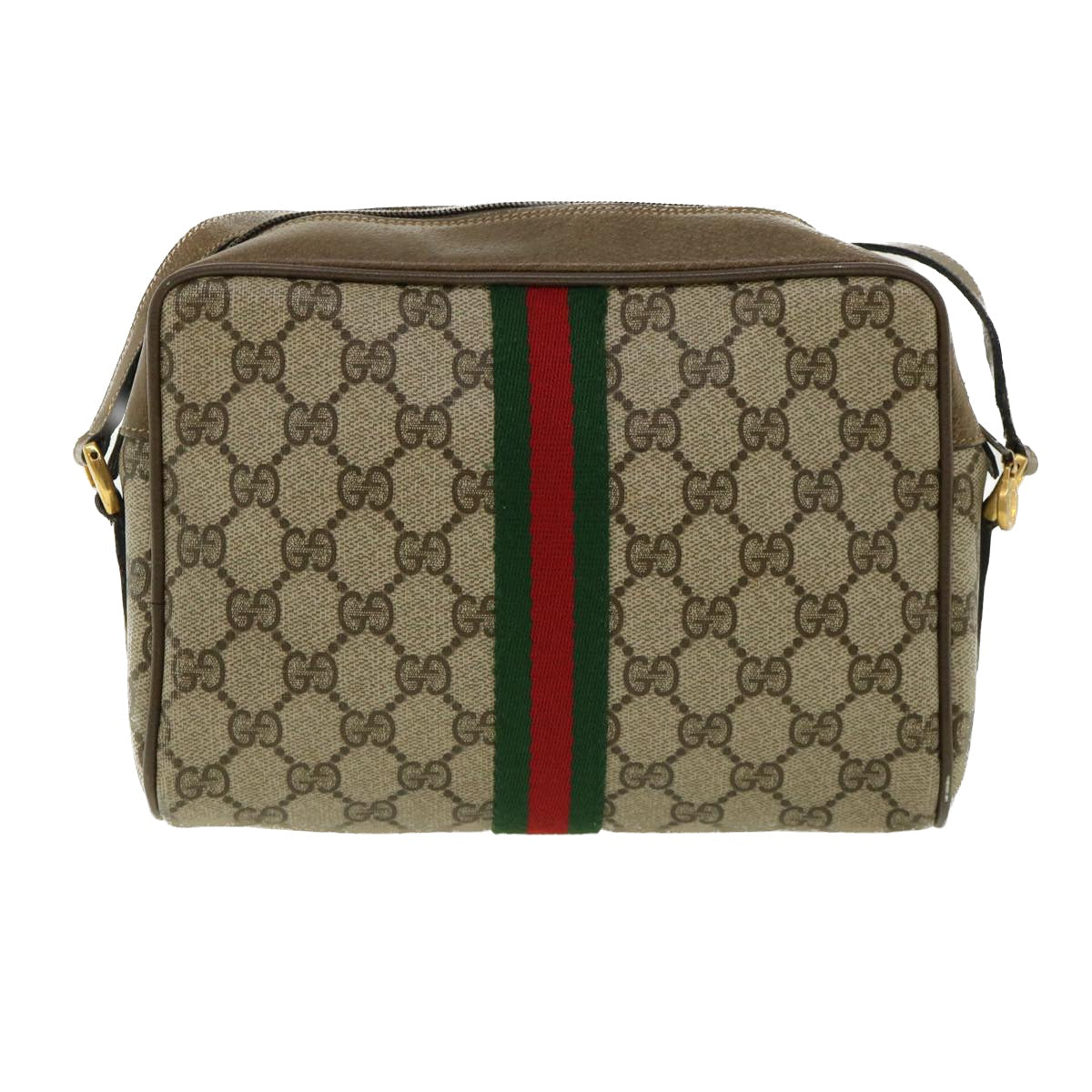 Gucci Leather Canvas Shoulder Bag