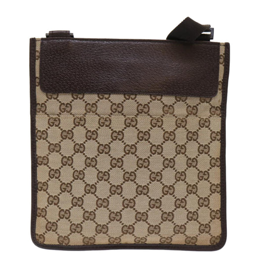 Gucci Leather Canvas Shoulder Bag