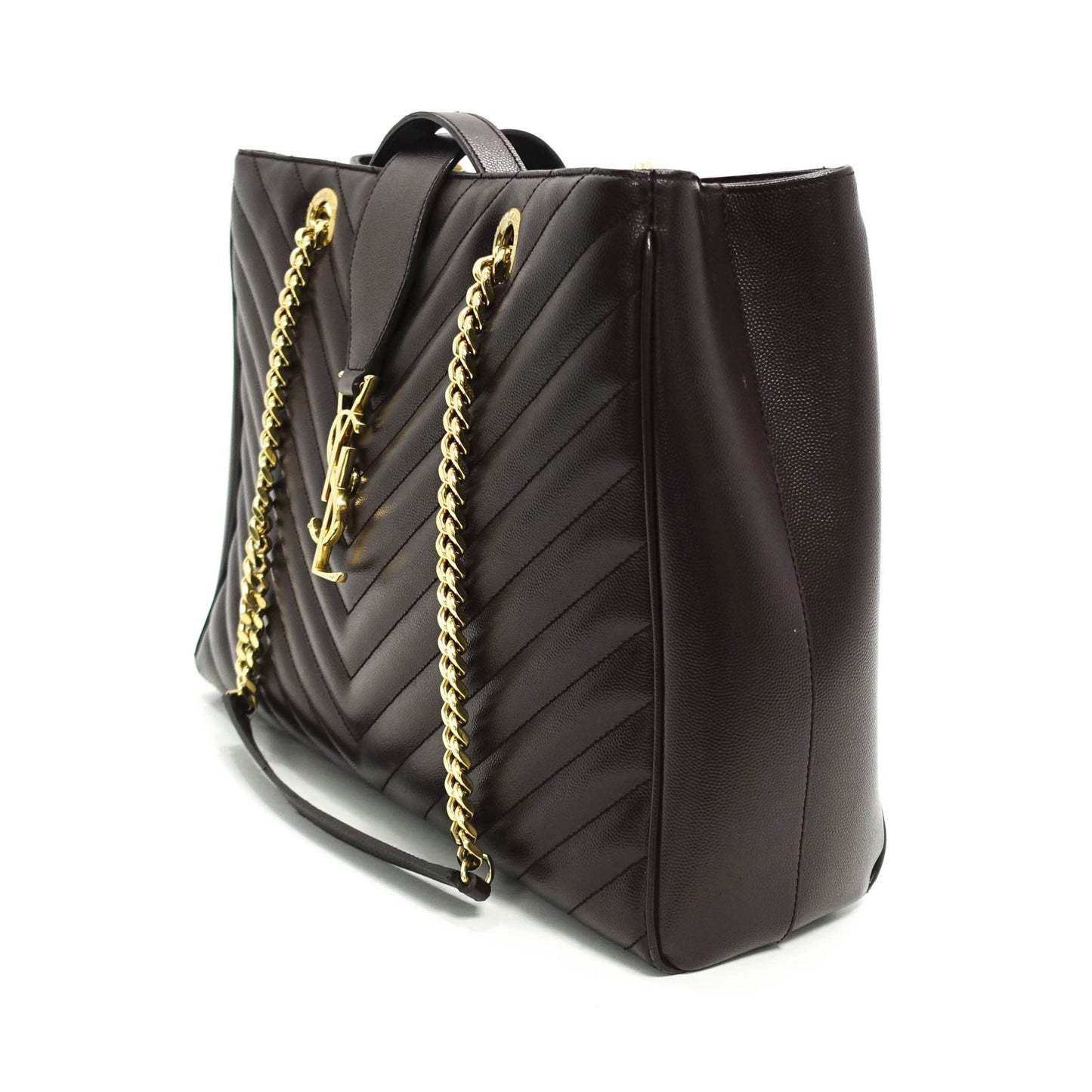 Yves Saint Laurent Cassandre Chain-Strap Matelasse Shopper Bag