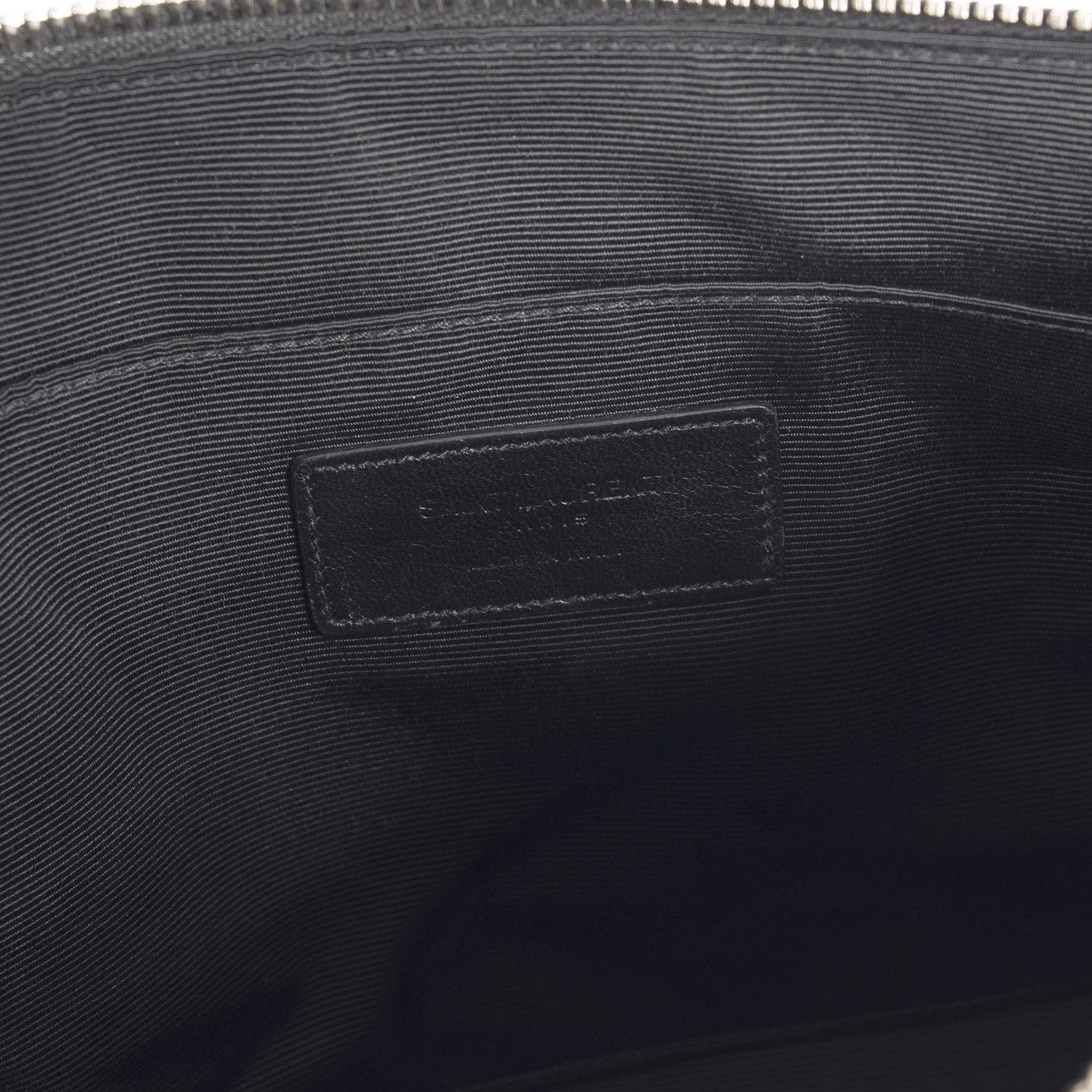Yves Saint Laurent Crocodile Embossed Zip Pouch