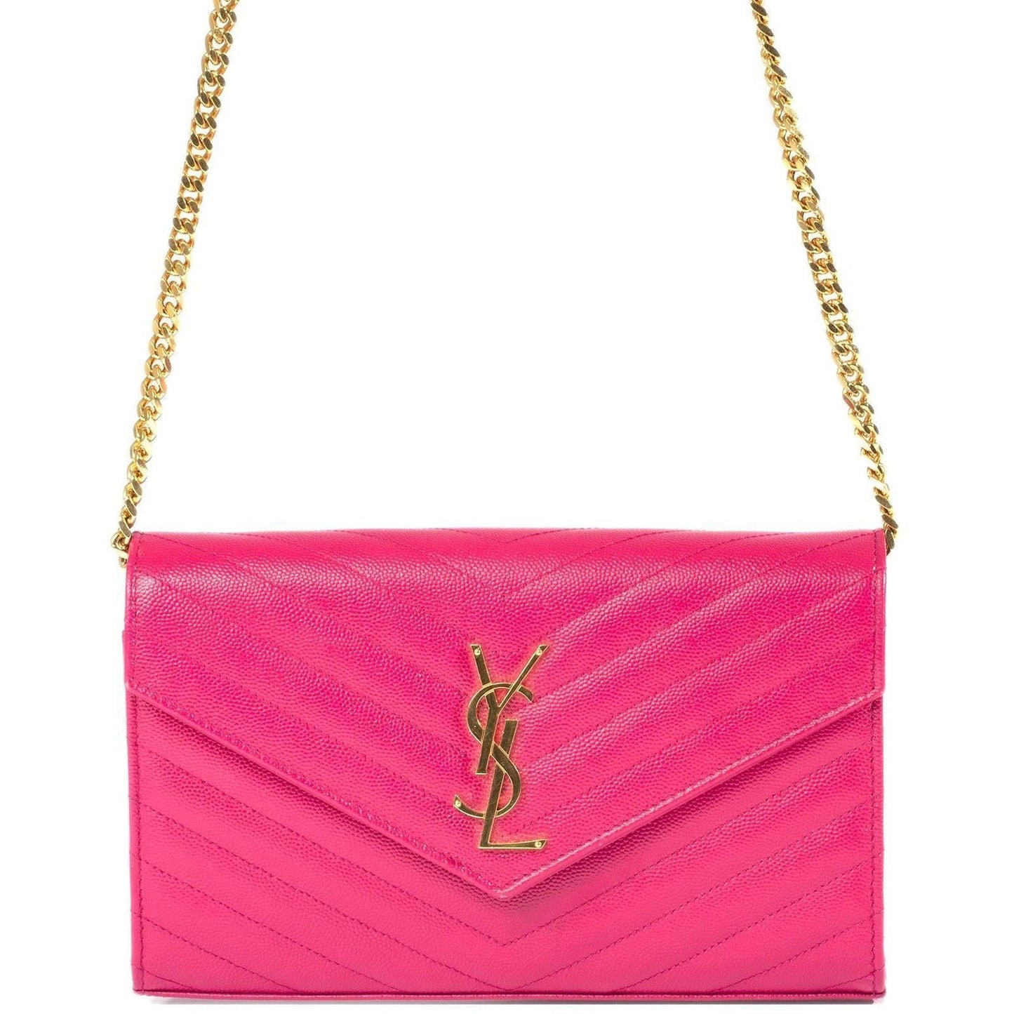 Yves Saint Laurent Monogram Matelasse Chain Wallet