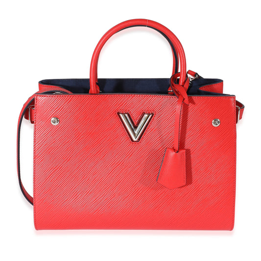 Louis Vuitton Red Epi Leather Twisted Tote Bag
