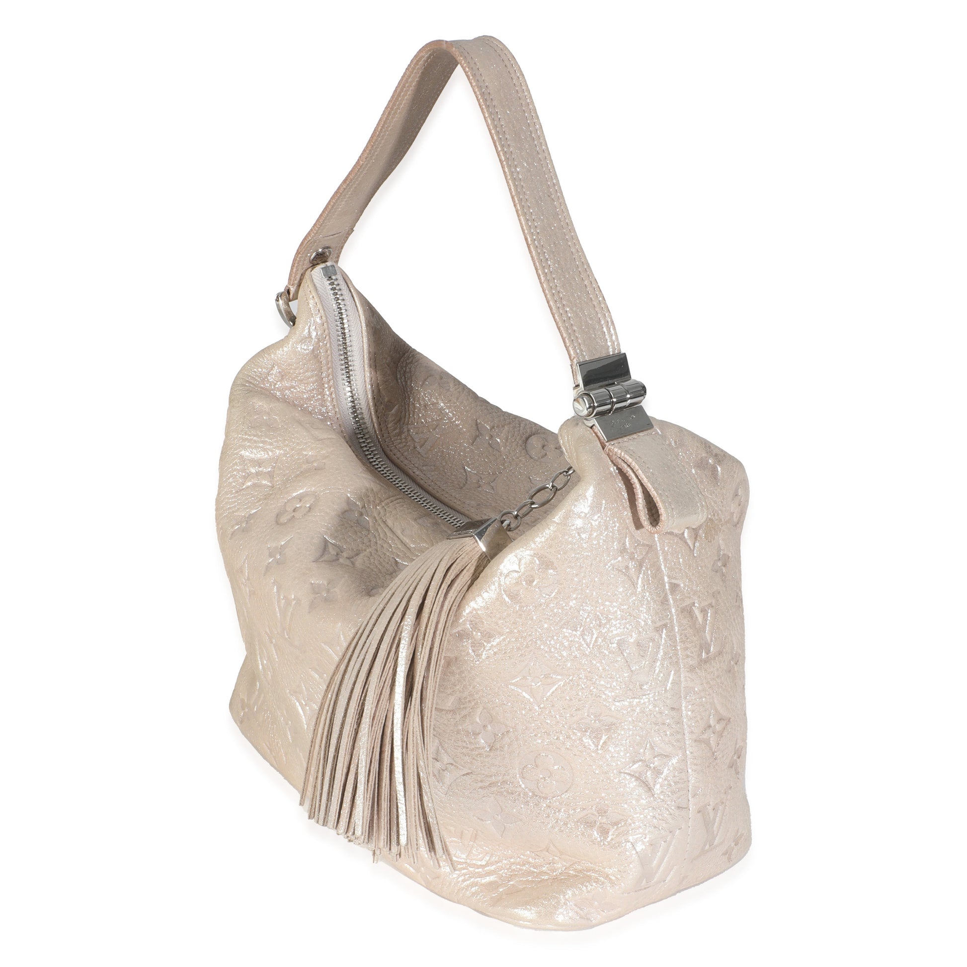 Louis Vuitton Sier Monogram Shimmer Calfskin Halo