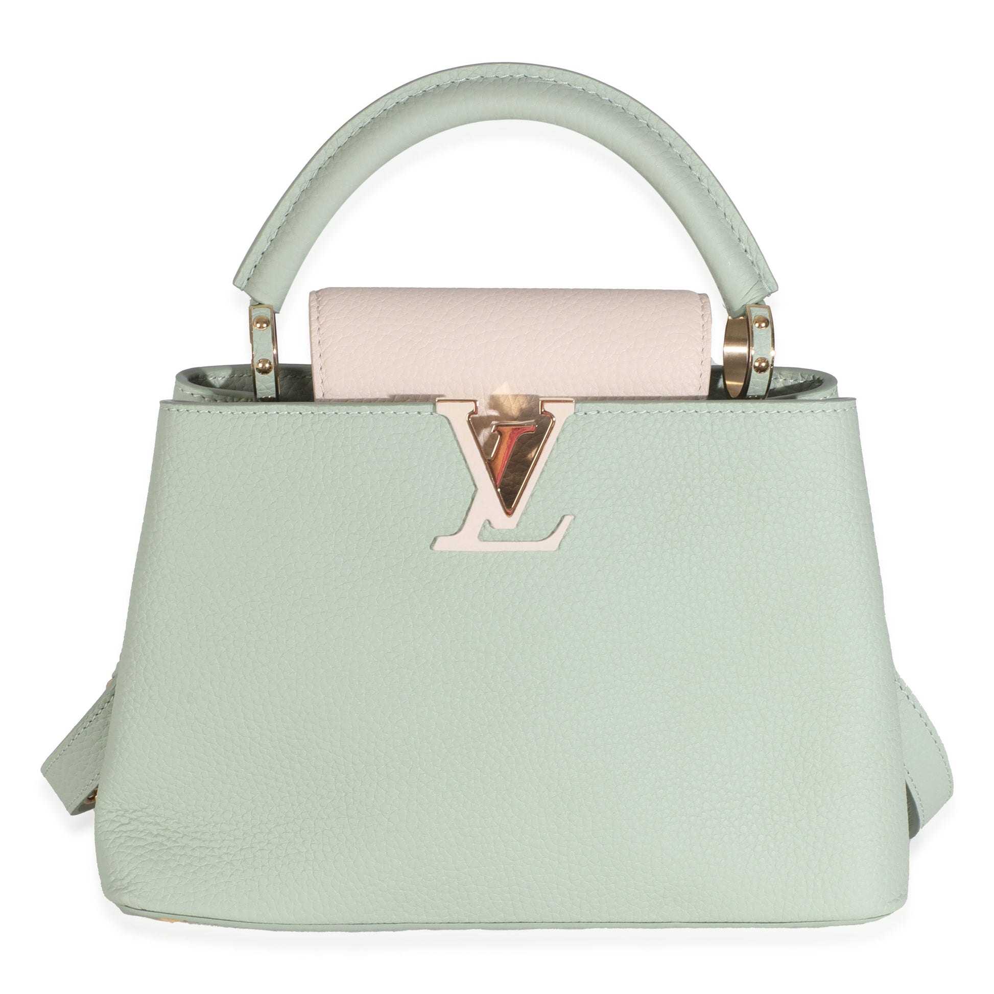 Louis Vuitton Jade Taurillon Flower Capucines BB
