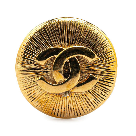 Chanel Gold Plated Coco Mark Brooch Classic Flap Tote